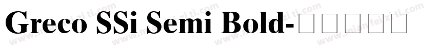 Greco SSi Semi Bold字体转换